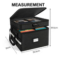 CARLA HOME Fireproof Document Box with Lock - Fabric - Office - Fireproof Document Safe
