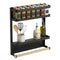CARLA HOME Magnetic Refrigerator Spice Rack - 2 Tier Fridge Organiser - Black