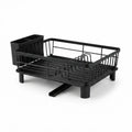 CARLA HOME Dish Drying Rack with Drainboard & Utensil Holder for Kitchen (Black)