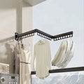 CARLA HOME 3-Fold Wall Mounted Clothes Drying Rack, Laundry Space Saver, Black