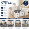 CARLA HOME Baby Play Mat 100x150cm, Thick Foam Crawling Mat, Infants, Grey