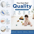 CARLA HOME Baby Play Mat 150x200cm, Thick Foam Crawling Mat, Infants, White