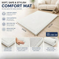 CARLA HOME Baby Play Mat 200x300cm, Thick Foam Crawling Mat, Infants, White