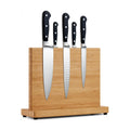 CARLA HOME Magnetic Knife Block, Bamboo Double Sided Holder up to 30cm Knives Kitchen