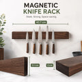 CARLA HOME Magnetic Knife Holder Wall Mounted, Wood Strip, Brown (40cm)