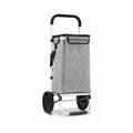 CARLA HOME Foldable Shopping Trolley, Aluminium Cart, 45L, Waterproof, Grey