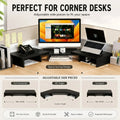 CARLA HOME Dual Monitor Stand Riser, Adjustable Length and Angle, Black