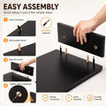CARLA HOME Dual Monitor Stand Riser, Adjustable Length and Angle, Black