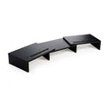 CARLA HOME Dual Monitor Stand Riser, Adjustable Length and Angle, Black