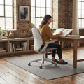 CARLA HOME Office Chair Mat Hard Floor Protector, 120x90 cm, Anti-Slip, White