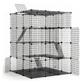 CARLA HOME Large Cat Cage Diy Enclosure, 4 Tier Pet Playpen Cat Kennel