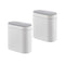 CARLA HOME 2-Pack Motion Sensor Trash Can - Touchless Bin - White - Smart Sensor Trash Can