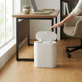 CARLA HOME 2-Pack Motion Sensor Trash Can - Touchless Bin - White - Smart Sensor Trash Can