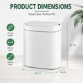 CARLA HOME 2-Pack Motion Sensor Trash Can - Touchless Bin - White - Smart Sensor Trash Can