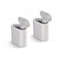 CARLA HOME 2-Pack Motion Sensor Trash Can - Touchless Bin - White - Smart Sensor Trash Can