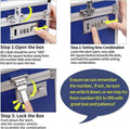 Locking Combination Medicine Box (Blue/Medium)