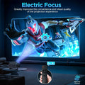 5G 4K Mini Projector Black with WiFi 6, Bluetooth, HDMI, USB, Android 11, 720P Resolution