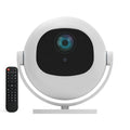 White 5G 4K Smart LED Projector in Black with Bluetooth and WiFi for Home Theater