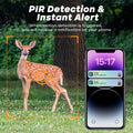 4G Solar Trail Camera in Black with 2.5K Resolution and Live Monitoring