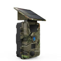 4K 60MP Black Solar Trail Camera with Night Vision and Wi-Fi Connectivity