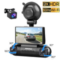 4K 360° Dual Dash Cam with 5G WiFi and GPS, Black, 2K Front and Rear Car Camera, Night Vision