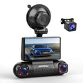 4K 360° Dual Dash Cam with 5G WiFi and GPS, Black, 2K Front and Rear Car Camera, Night Vision
