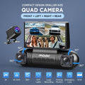 4K 360° Dual Dash Cam with 5G WiFi and GPS, Black, 2K Front and Rear Car Camera, Night Vision
