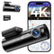 4K Dual Dash Cam Black with 5G WiFi, GPS, Front and Rear, 24H Parking Mode, Free 64GB SD Card