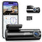 4K Black Dash Cam with 5.8GHz WiFi, GPS, Front & Rear Recording, 24-Hour Parking Mode, 64GB Card