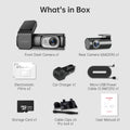 2 Channel 4K Dashcam with 1080P, 5G WiFi, GPS, Parking Monitor, Voice Control, Free 64GB TF Card