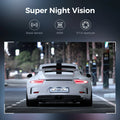 2 Channel 4K Dashcam with 1080P, 5G WiFi, GPS, Parking Monitor, Voice Control, Free 64GB TF Card
