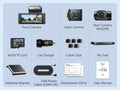 3 Channel Dash Cam in Black with WiFi, GPS, 4K+1080P+2.5K, 64GB Card, Parking Mode