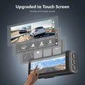 4K Dash Camera with Touch Screen, Black, Front and Rear, 64GB Card Included