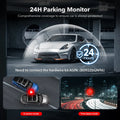 4K Dash Camera with Touch Screen, Black, Front and Rear, 64GB Card Included