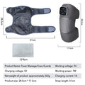 Heated Knee Brace Wrap with Vibration and Heat Therapy in Black, 51cm