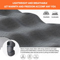 Heated Knee Brace Wrap with Vibration and Heat Therapy in Black, 51cm