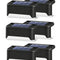 Multicoloured warm Solar LED Deck Lights - 4-Pack Warm White Outdoor Pathway and Stair Lamps, Black, IP65 Waterproof
