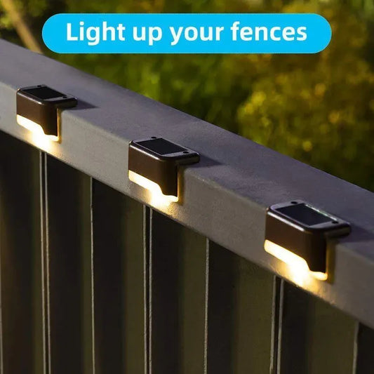 Multicoloured warm Solar LED Deck Lights - Black, 12-Pack, Waterproof Outdoor Lighting for Garden, Patio, Pathway, and Stairs