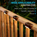 Outdoor Solar LED Deck Lights - 12-Pack Multicoloured Warm White Pathway and Garden Lamps