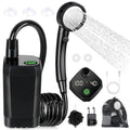 Portable Black Camping Shower with 6000mAh Rechargeable Battery and LED Display
