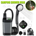 Portable Camping Shower, 6000mAh Rechargeable Grey Shower Pump with LED Display
