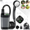 Portable Camping Shower, 6000mAh Rechargeable Grey Shower Pump with LED Display