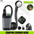 Portable Camping Shower, 6000mAh Rechargeable Grey Shower Pump with LED Display