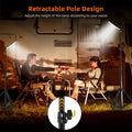 1.8m Telescopic Black Tripod LED Work Light for Camping and Outdoor Use