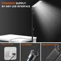 1.8m Telescopic Black Tripod LED Work Light for Camping and Outdoor Use