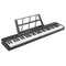 61-Key Black Electronic Digital Piano Keyboard with Built-In Speaker and Microphone