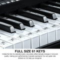 61-Key Black Electronic Digital Piano Keyboard with Built-In Speaker and Microphone