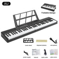 61-Key Black Electronic Digital Piano Keyboard with Built-In Speaker and Microphone