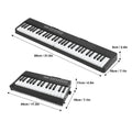61-Key Black Electronic Digital Piano Keyboard with Built-In Speaker and Microphone