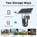 Dual Lens 8MP Full HD Solar Security Camera with 360° View and Night Vision